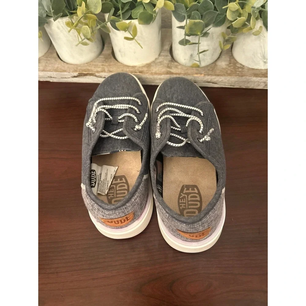 HEYDUDE‎ Cody Youth Craft Linen shoes YT 2